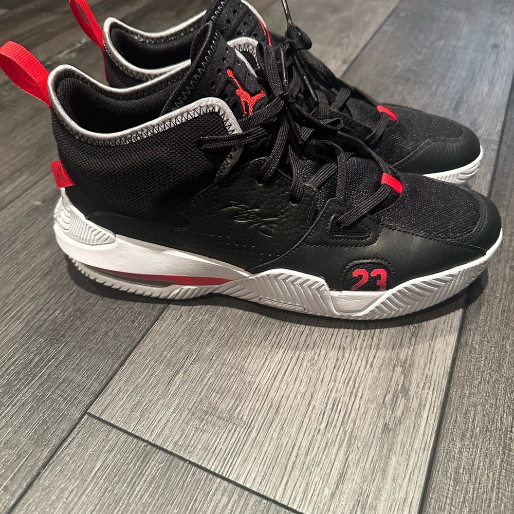 Jordan Black and Red Sneakers